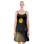 Travel Architecture Tourism Venice Spaghetti Strap Velvet Dress