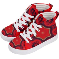 Chakra Art Heart Healing Red Kid s Hi-top Skate Sneakers by Simbadda