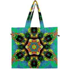 Chakra Art Heart Healing Blue Canvas Travel Bag by Simbadda