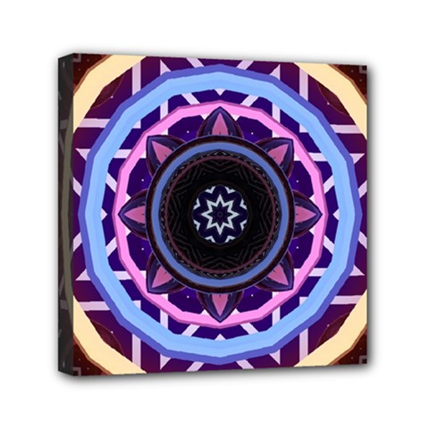 Mandala Art Design Pattern Mini Canvas 6  X 6  (stretched) by Simbadda