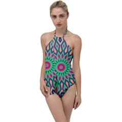 3d Abstract Art Abstract Background Go With The Flow One Piece Swimsuit by Simbadda