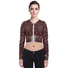 Abstract Art Texture Mandala Zip Up Bomber Jacket