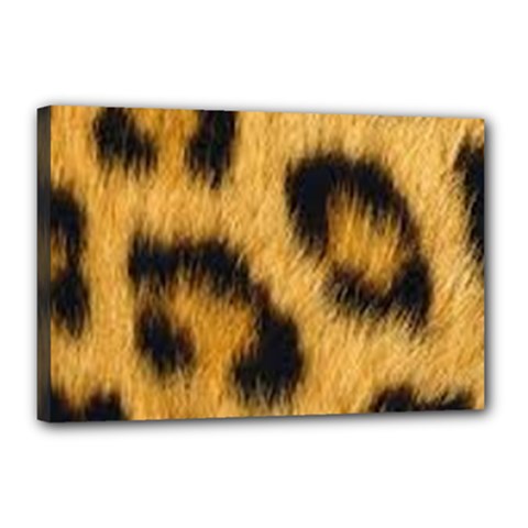 Animal Print Leopard Canvas 18  X 12  (stretched) by NSGLOBALDESIGNS2