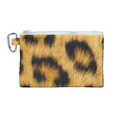 Animal Print Leopard Canvas Cosmetic Bag (medium) by NSGLOBALDESIGNS2