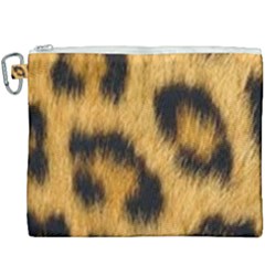 Animal Print Leopard Canvas Cosmetic Bag (xxxl) by NSGLOBALDESIGNS2