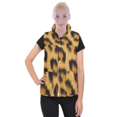 Animal Print Leopard Women s Button Up Vest by NSGLOBALDESIGNS2