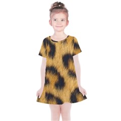 Animal Print Leopard Kids  Simple Cotton Dress by NSGLOBALDESIGNS2