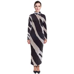 Zebra Print Turtleneck Maxi Dress by NSGLOBALDESIGNS2