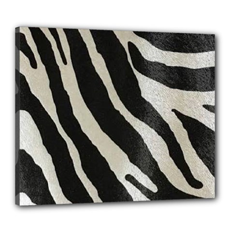 Zebra Print Canvas 24  X 20  (stretched) by NSGLOBALDESIGNS2