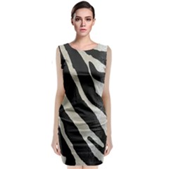 Zebra 2 Print Sleeveless Velvet Midi Dress by NSGLOBALDESIGNS2