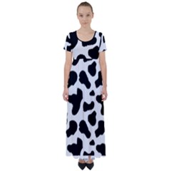 Cheetah Print High Waist Short Sleeve Maxi Dress by NSGLOBALDESIGNS2