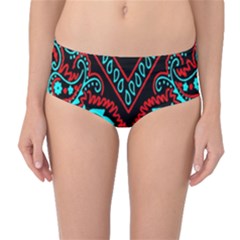 Blue And Red Bandana Mid-waist Bikini Bottoms by dressshop