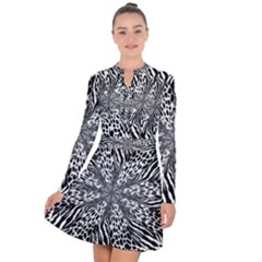 Animal Print 1 Long Sleeve Panel Dress by dressshop