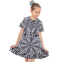 Animal Print 1 Kids  Short Sleeve Shirt Dress by dressshop