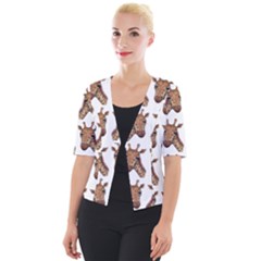 Giraffe Cropped Button Cardigan by ArtByAng