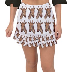 Giraffe Fishtail Mini Chiffon Skirt