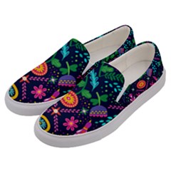 Colorful Pattern Men s Canvas Slip Ons