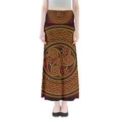 Beautiful Art Pattern Full Length Maxi Skirt