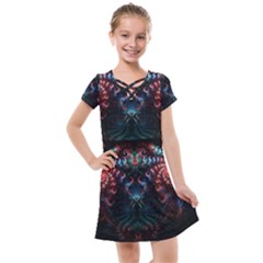 Background Texture Pattern Kids  Cross Web Dress