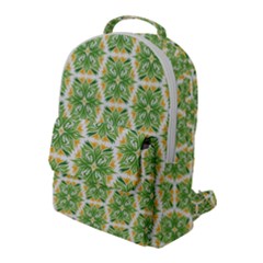 Pattern Abstract Decoration Flower Flap Pocket Backpack (large)