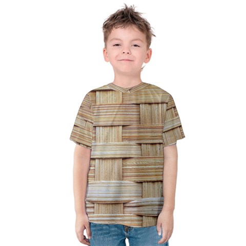 Wicker Model Texture Craft Braided Kids  Cotton Tee by Nexatart