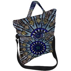 Pattern Art Form Architecture Fold Over Handle Tote Bag by Nexatart