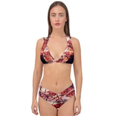 October Sunset Double Strap Halter Bikini Set by bloomingvinedesign