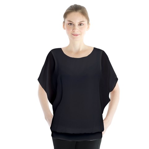 Define Black Batwing Chiffon Blouse by TRENDYcouture