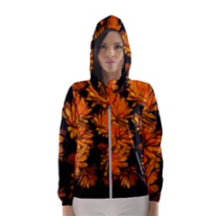 Yellow Flower Abstract Hooded Windbreaker (women) by bloomingvinedesign