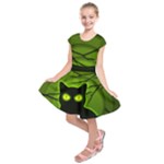 Halloween Cat Kids  Short Sleeve Dress