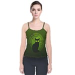 Halloween Cat Velvet Spaghetti Strap Top