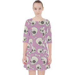 Halloween Skull Pattern Pocket Dress by Valentinaart