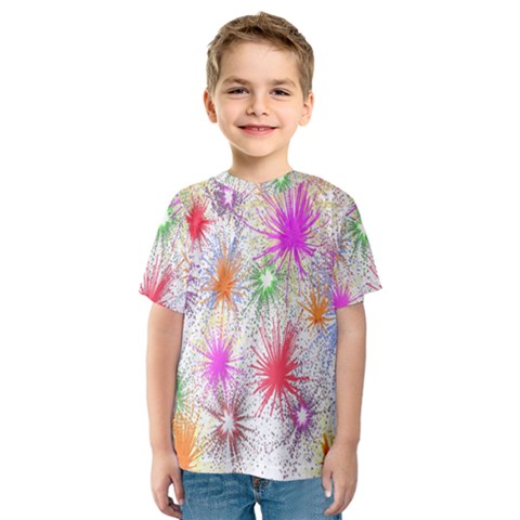 Star Dab Farbkleckse Leaf Flower Kids  Sport Mesh Tee by Sapixe