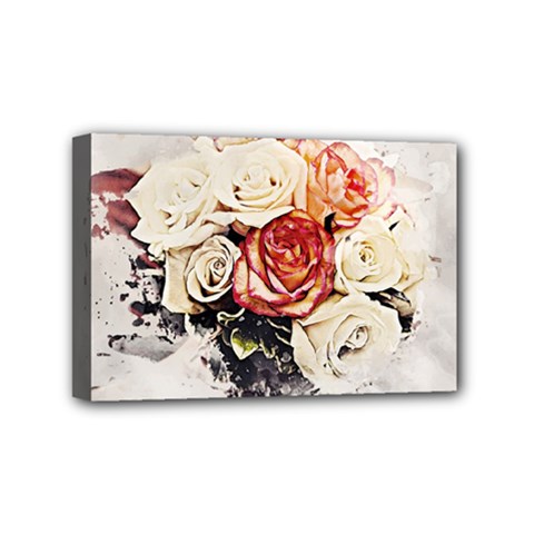 Flowers Background Wallpaper Art Mini Canvas 6  X 4  (stretched) by Sapixe