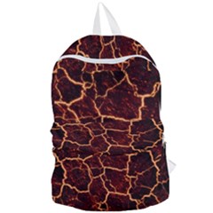 Lava Cracked Background Fire Foldable Lightweight Backpack by Sapixe