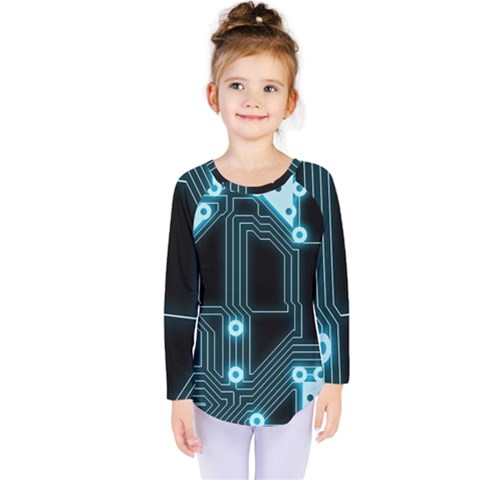 Seamless Repeat Repetitive Kids  Long Sleeve Tee by Sapixe