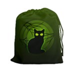 Halloween Cat Drawstring Pouch (XXL)