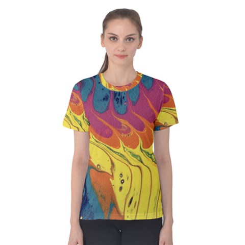 Peacock Feather Women s Cotton Tee by lwdstudio