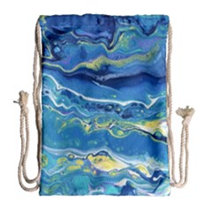 Sunlit Waters Drawstring Bag (large) by lwdstudio