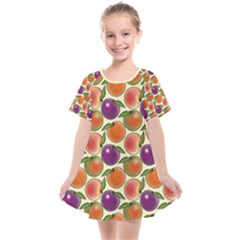 Fruit Tree Salad Pattern Kids  Smock Dress by emilyzragz