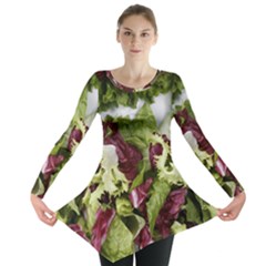 Salad Lettuce Vegetable Long Sleeve Tunic  by Sapixe