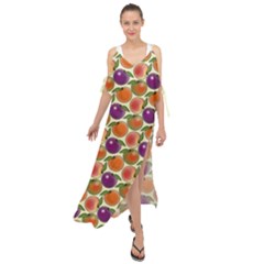 Fruit Tree Salad Pattern Maxi Chiffon Cover Up Dress by emilyzragz