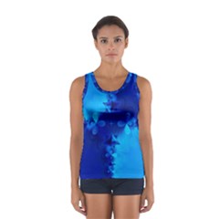 Background Course Gradient Blue Sport Tank Top  by Sapixe