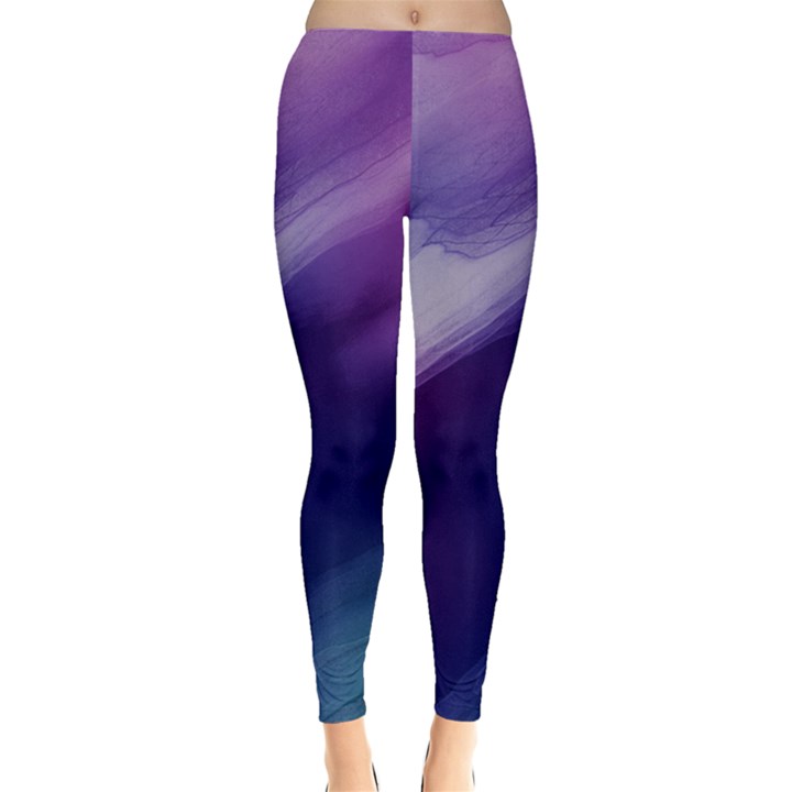 Purple Background Art Abstract Watercolor Leggings 