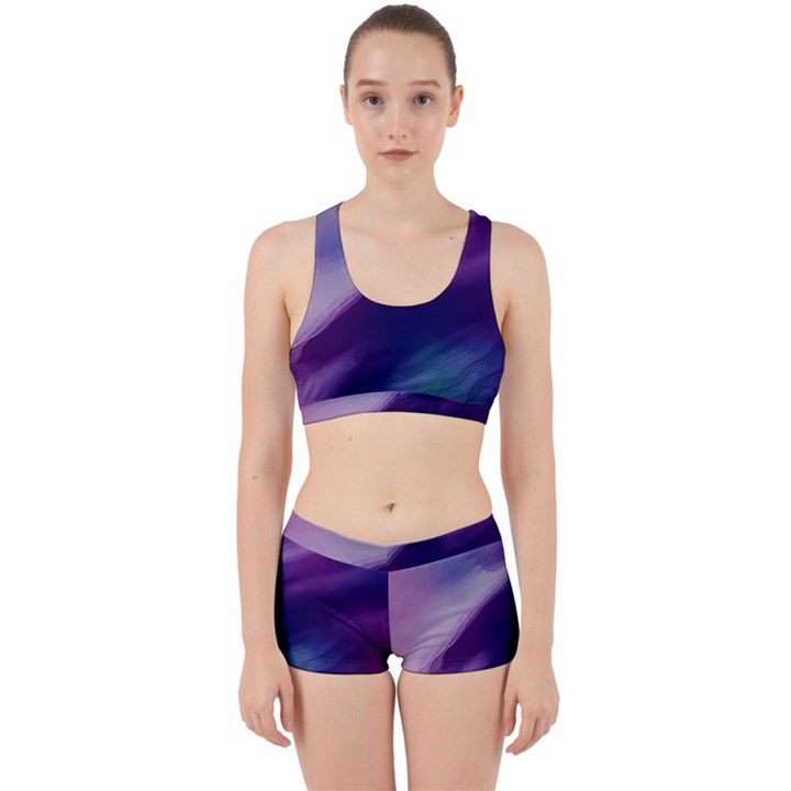 Purple Background Art Abstract Watercolor Work It Out Gym Set