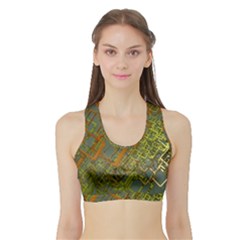 Art 3d Windows Modeling Dimension Sports Bra With Border by Sapixe
