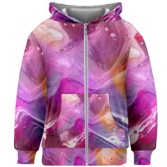 Background Art Abstract Watercolor Kids Zipper Hoodie Without Drawstring by Sapixe