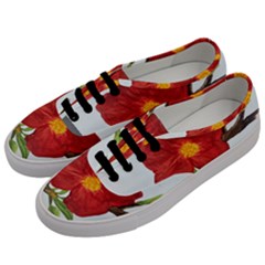 Deep Plumb Blossom Men s Classic Low Top Sneakers by lwdstudio