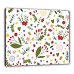 Floral Christmas pattern  Canvas 24  x 20  (Stretched)