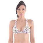 Floral Christmas pattern  Plunge Bikini Top